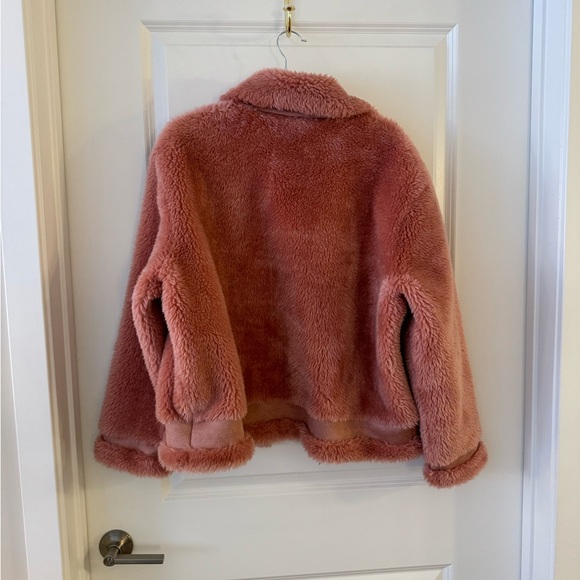 Sanctuary Pink Faux Fur Welt Pocket Jacket - Picture 3 of 11